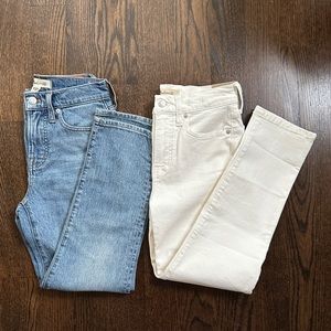 2 pairs NWT Madewell perfect vintage jeans 24 petite
